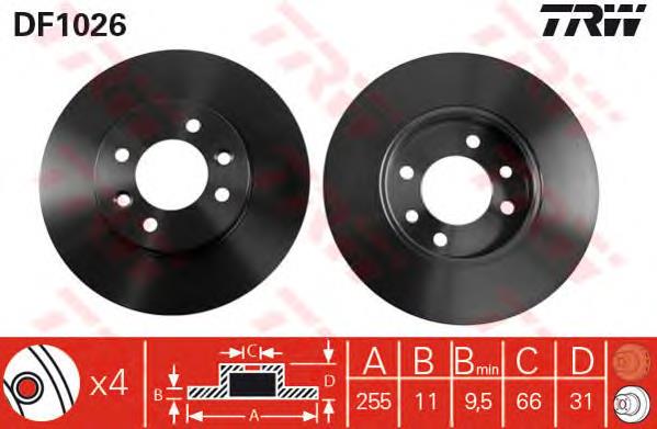 Disco de freno trasero para Renault Espace J11