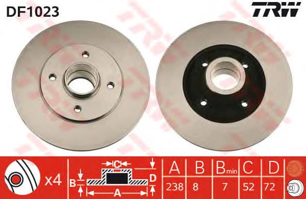 Disco de freno trasero Renault (RVI) 7701204287 precio, desde 36,19 EUR
