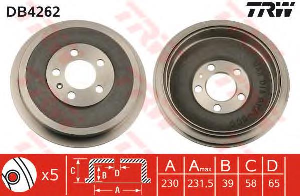 Comprar DB4262 TRW Tambor de freno trasero