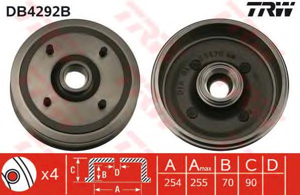 4404126 Opel freno de tambor trasero