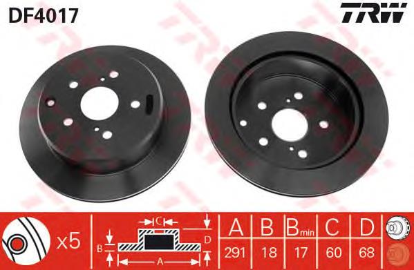 Frenos traseros TRW DF4017