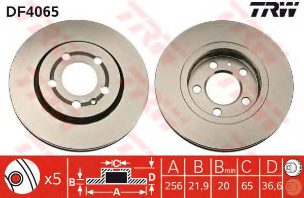 Comprar DF4065 TRW Disco de freno trasero