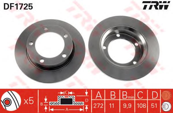 Comprar DF1725 TRW Freno de disco delantero