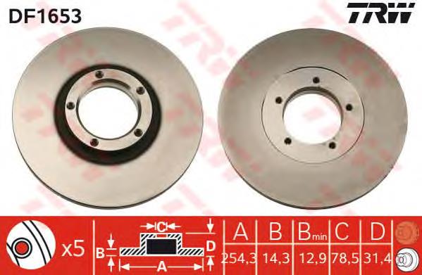 Frenos delanteros TRW DF1653 precio, desde 35,39 EUR