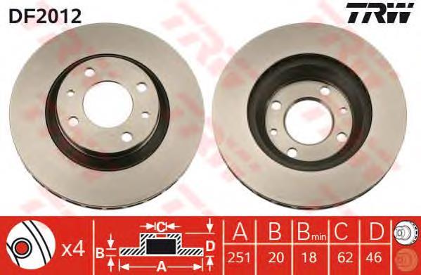 Disco de freno delantero QUINTON HAZELL BDC4409