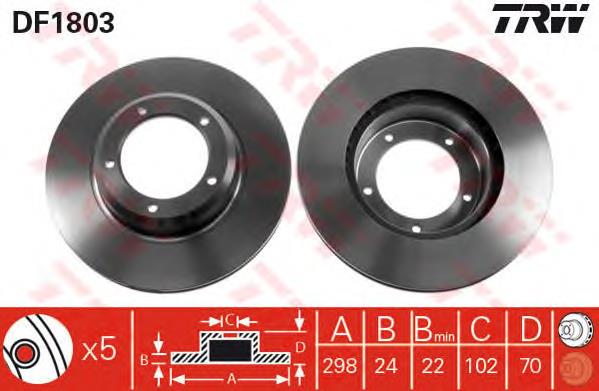 Frenos delanteros TRW DF1803 precio, desde 66,15 EUR
