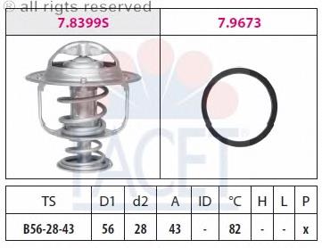 Termostato, refrigerante 78683 Facet