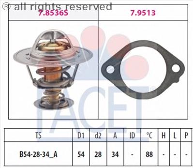 78869 Facet termostato, refrigerante