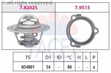 78234 Facet termostato, refrigerante