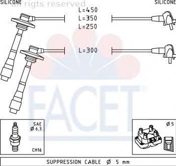 49880 Facet juego de cables de encendido