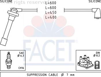 49702 Facet juego de cables de encendido