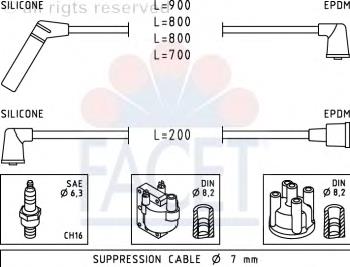 Juego de cables de encendido 85398 FAE