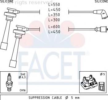 49344 Facet juego de cables de encendido