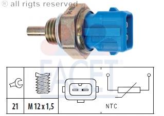 Sensor de temperatura del refrigerante 73342 Facet