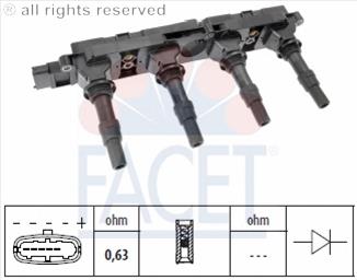 96408 Facet bobina de encendido