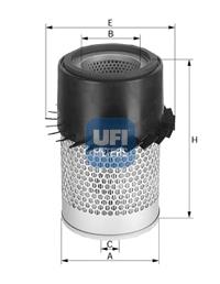 2728200 UFI Filtro de aire de motor