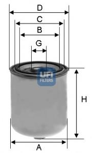 2734400 UFI filtro del secador de aire (separador de agua y aceite (CAMIÓN))