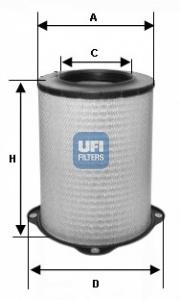 2758700 UFI Filtro de aire de motor