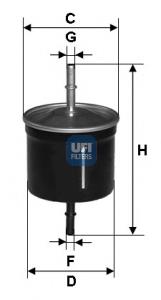3162400 UFI Filtro de gasolina