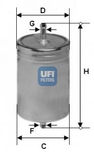 3158300 UFI filtro combustible