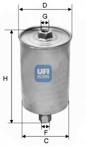 3159400 UFI filtro combustible