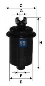 3162800 UFI filtro combustible