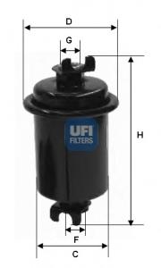 3164300 UFI filtro combustible