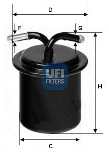 31.541.00 UFI filtro combustible