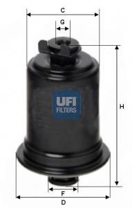 3172500 UFI filtro de combustible