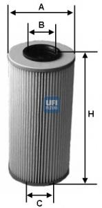 Filtro de aceite motor UFI 2558300