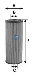Filtro de aceite UFI 2509400 precio, desde 6,42 EUR