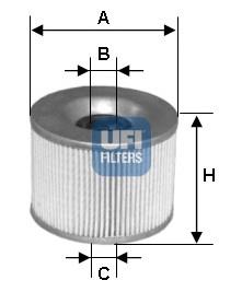 Filtro de aceite 2547100 UFI