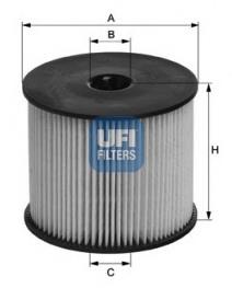 2600300 UFI filtro combustible
