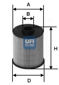 Filtro combustible UFI 2600600 precio, desde 7,29 EUR