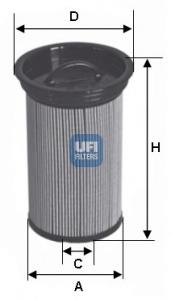 2600500 UFI Filtro de gasolina