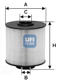 26.017.00 UFI filtro combustible