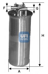 Filtro combustible UFI 2400100 precio, desde 35,55 EUR