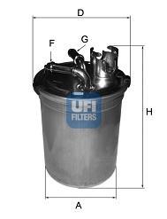 Comprar 2400400 UFI Filtro diesel