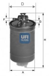 Filtro combustible UFI 2400300 precio, desde 16,61 EUR