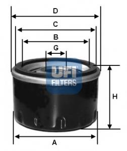 Filtro de aceite 2329000 UFI