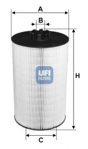 Filtro de aceite UFI 2500700 precio, desde 7,48 EUR