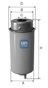 24.458.00 UFI filtro de combustible
