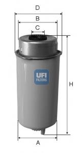 24.455.00 UFI filtro combustible