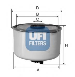 24.454.00 UFI filtro combustible