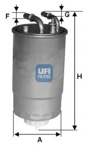 Filtro de gasoil UFI 24ONE02
