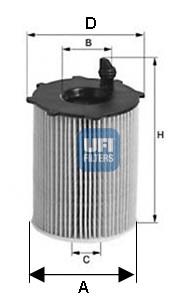 Filtro de aceite 2506800 UFI