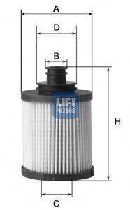 Filtro de aceite UFI 2503100 precio, desde 7,49 EUR
