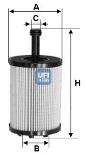 Filtro de aceite 2502300 UFI