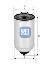 Filtro combustible UFI 2437100 precio, desde 9,86 EUR