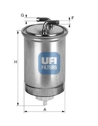 2436500 UFI filtro combustible